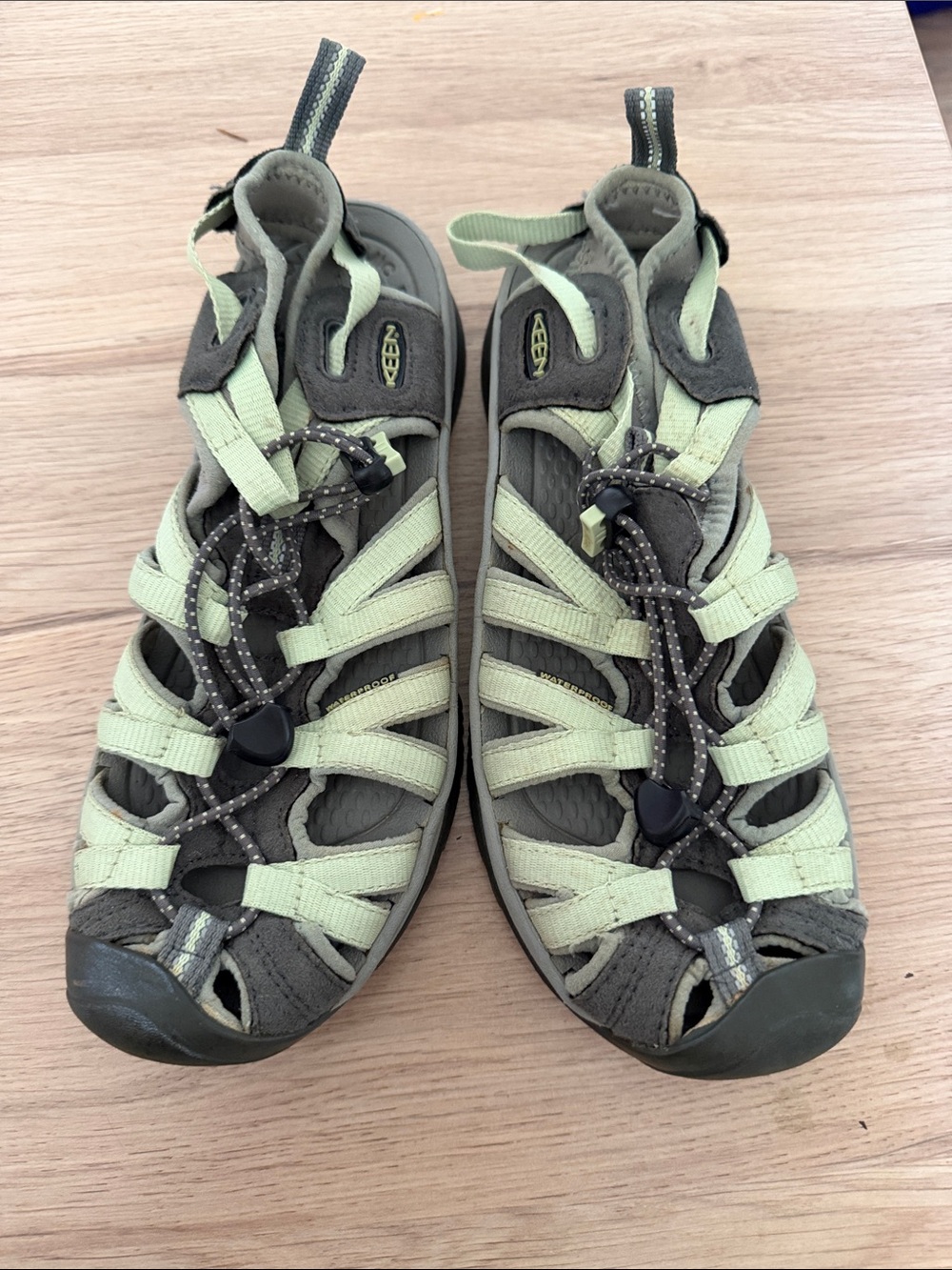 Keen Women's Sport Sandals in Light Green and Gray